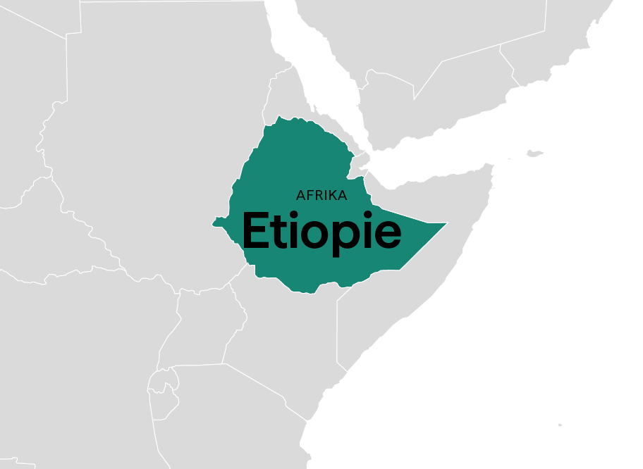 mapa etiopie